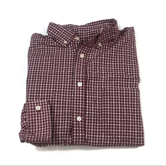 BF243 Merona Brand Plaid Preppy Button Shirt M - Picture 1 of 4